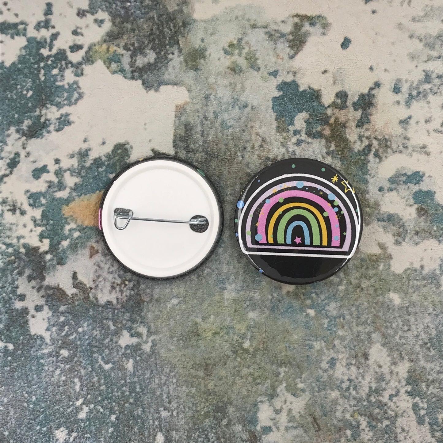 B Rainbow Medium Pin