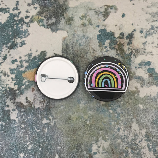 B Rainbow Medium Pin
