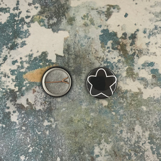 B Black Star Small Pin