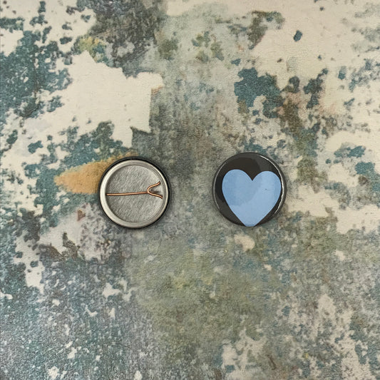 B Blue Heart Small Pin