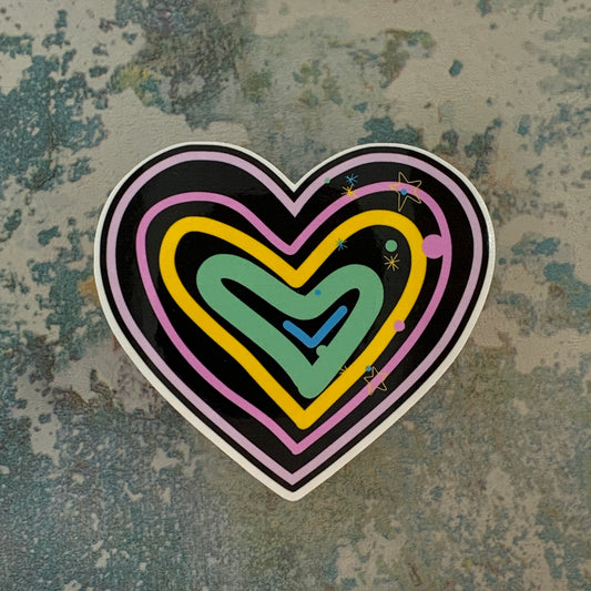 Rainbow Heart Sticker