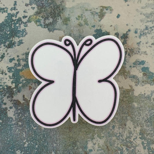 White Butterfly Sticker
