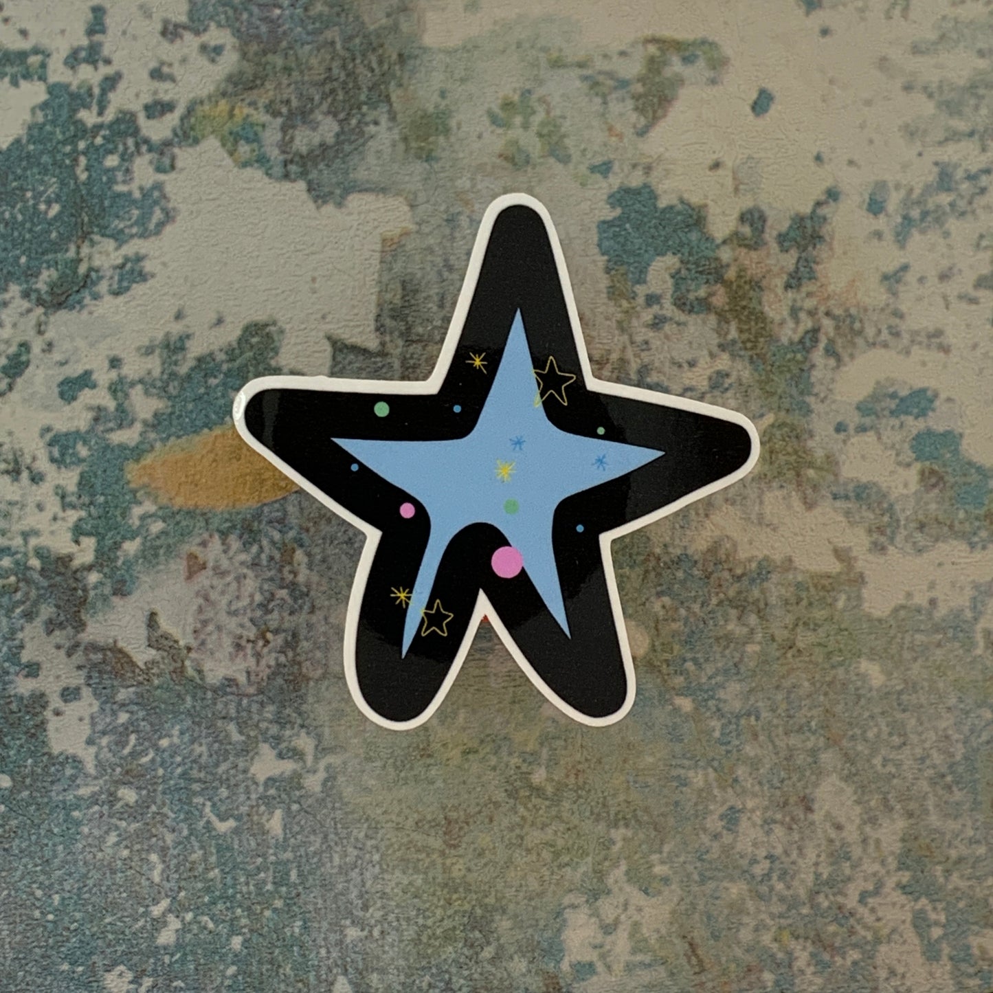 W Blue Star Sticker