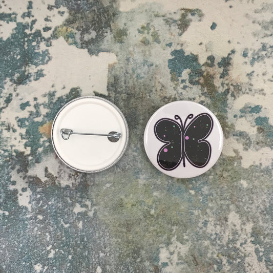 Black Butterfly Medium Pin