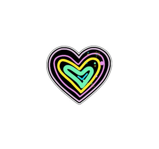 Rainbow Heart Sticker